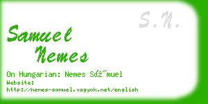 samuel nemes business card